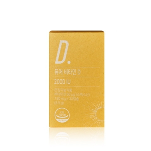 뉴트리모어 퓨어 <b>비타민D 2000IU</b> 130mg x 30캡슐, 1개