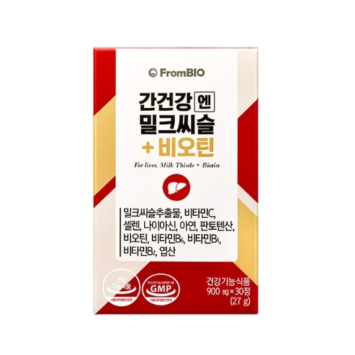 <b>프롬바이오</b> 간건강엔 밀크씨슬+비오틴 900mg x 30정, 4개