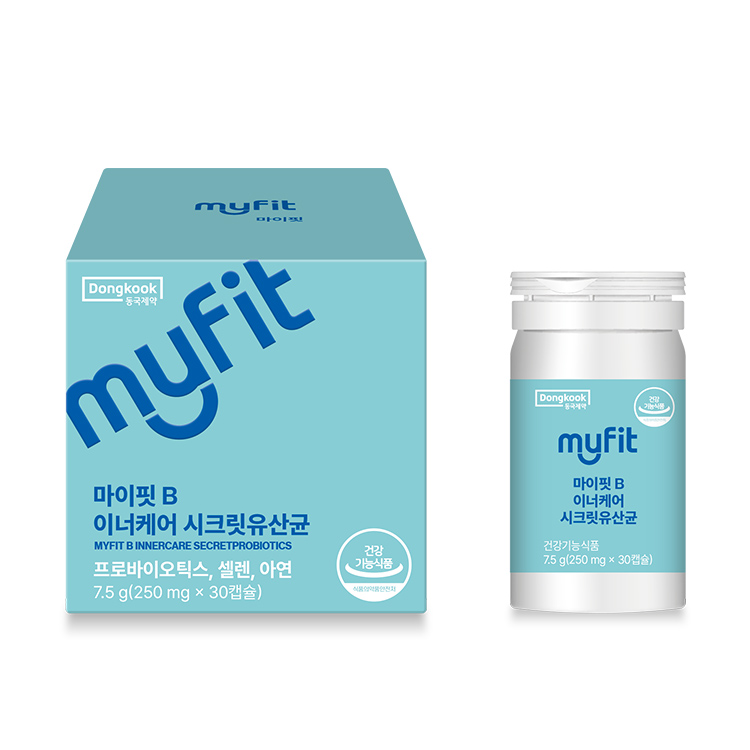 동국제약 마이핏 B 이너케어 시크릿유산균 250mg x 30캡슐, 3개