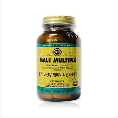 솔가 남성용 멀티비타민 앤 미네랄 2160mg x 60정, 1개