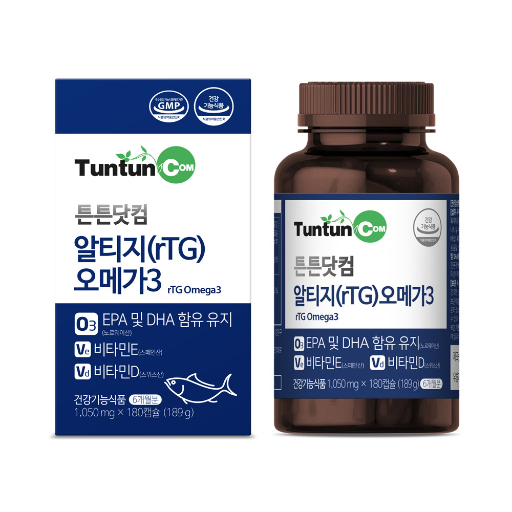 튼튼닷컴 <b>알티지</b> <b>rTG 오메가3</b> 1050mg x 180캡슐, 1개