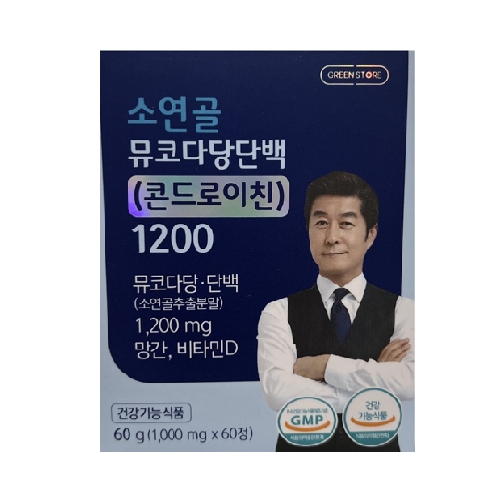 <b>그린스토어</b> 소연골 뮤코다당단백 콘드로이친 1200 1000mg x 60정, 1개