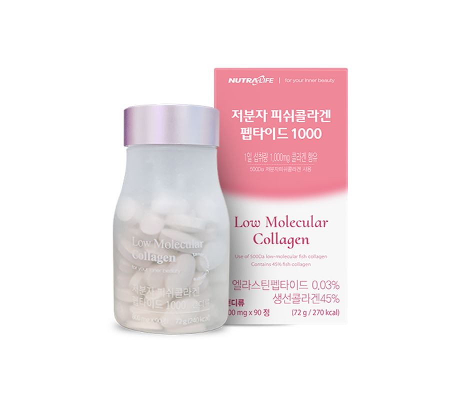 뉴트라라이프 저분자 피쉬콜라겐 펩타이드 1000 800mg x 90정, 2개