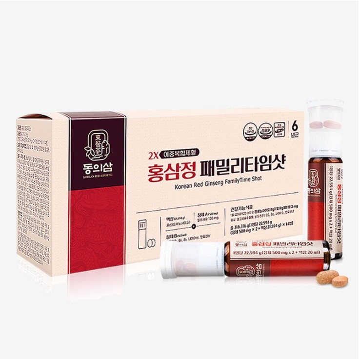 동의삼 홍삼정 패밀리타임샷 (액상 20ml + 정제 500mg x 2정) x 14개입, 1개