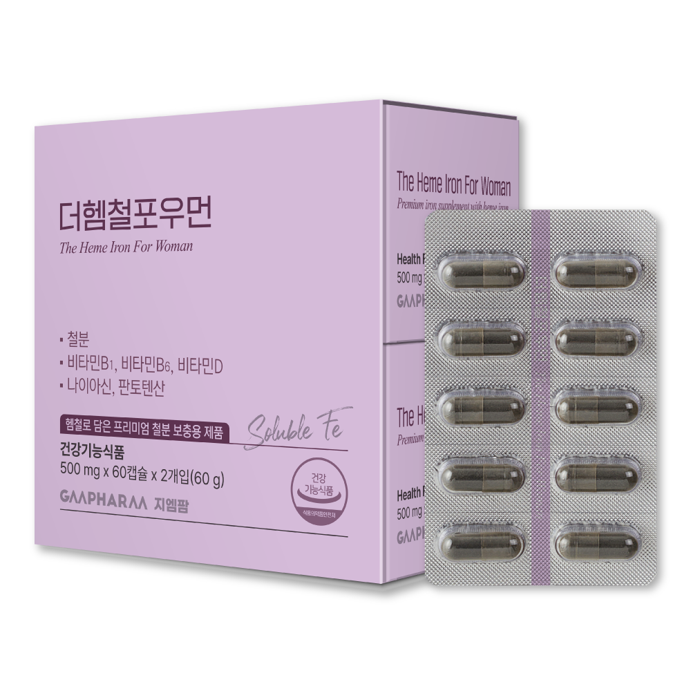 지엠팜 더헴철 포 우먼 500mg x 120캡슐, 1개
