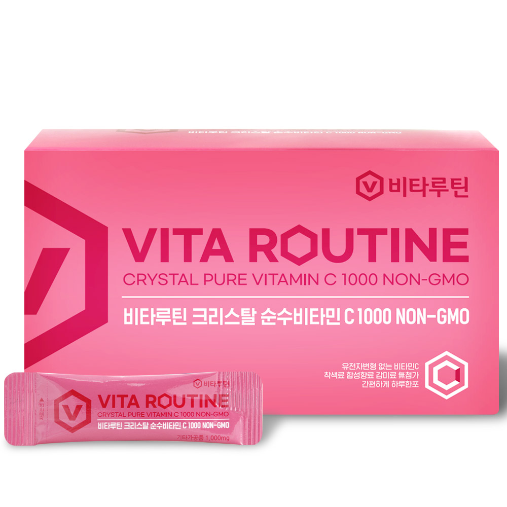 비타루틴 <b>크리스탈</b> 순수 <b>비타민C</b> 1000mg x 100포, 6개
