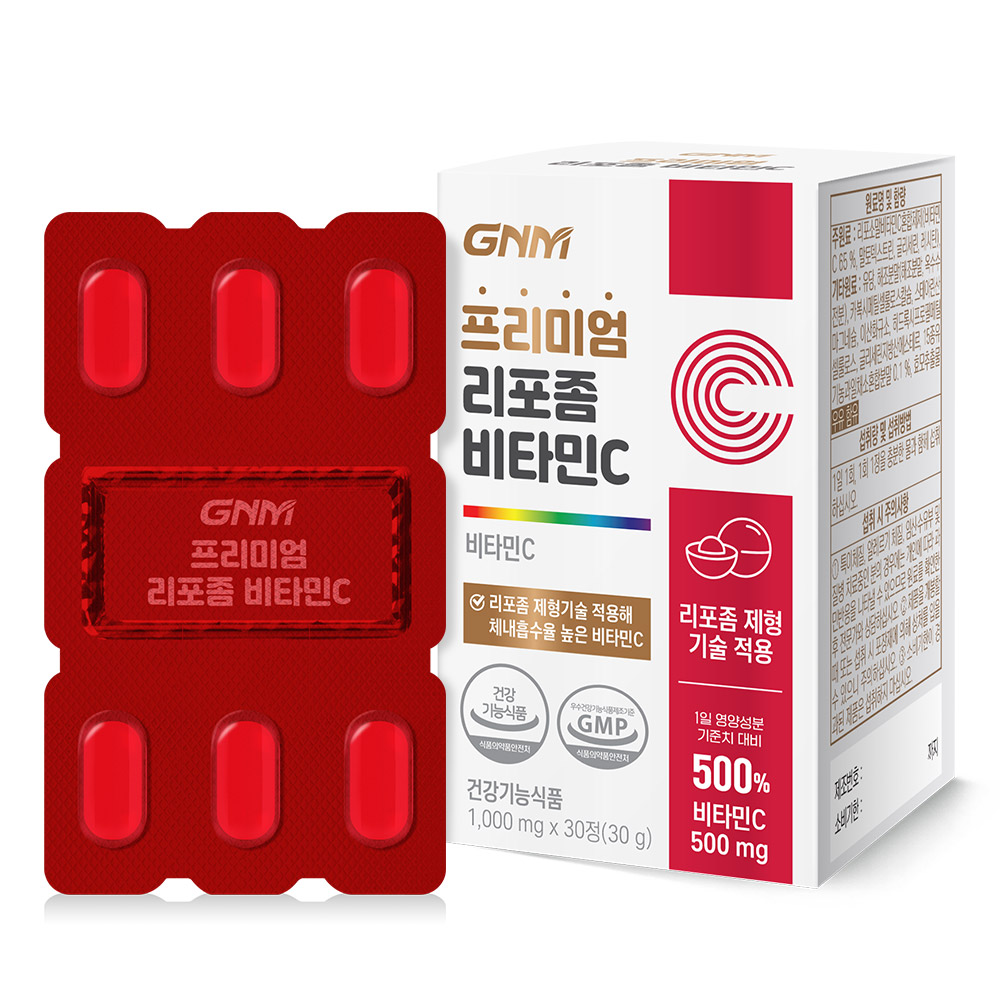 GNM자연의품격 프리미엄 리포좀 <b>비타민C</b> 1000mg x 30정, 3개