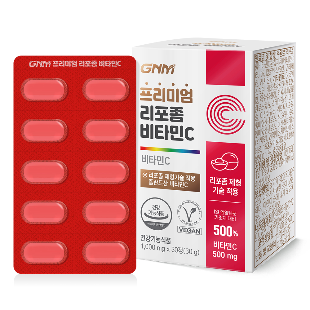 GNM자연의품격 프리미엄 리포좀 비타민C 1000mg x 30정, 6개