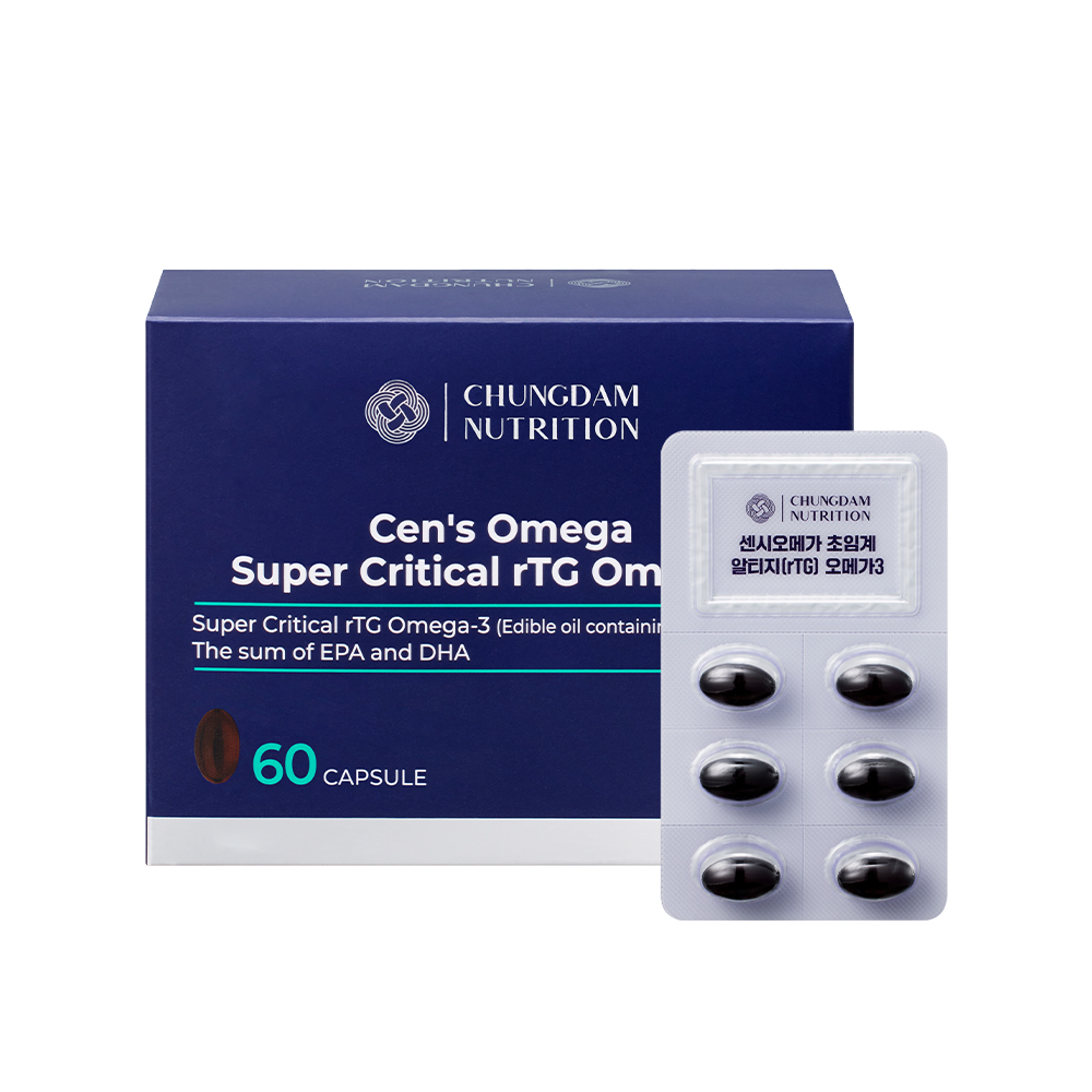 청담뉴트리션 센시오메가 초임계 알티지 rTG 오메가3 500mg x 60캡슐, 1개