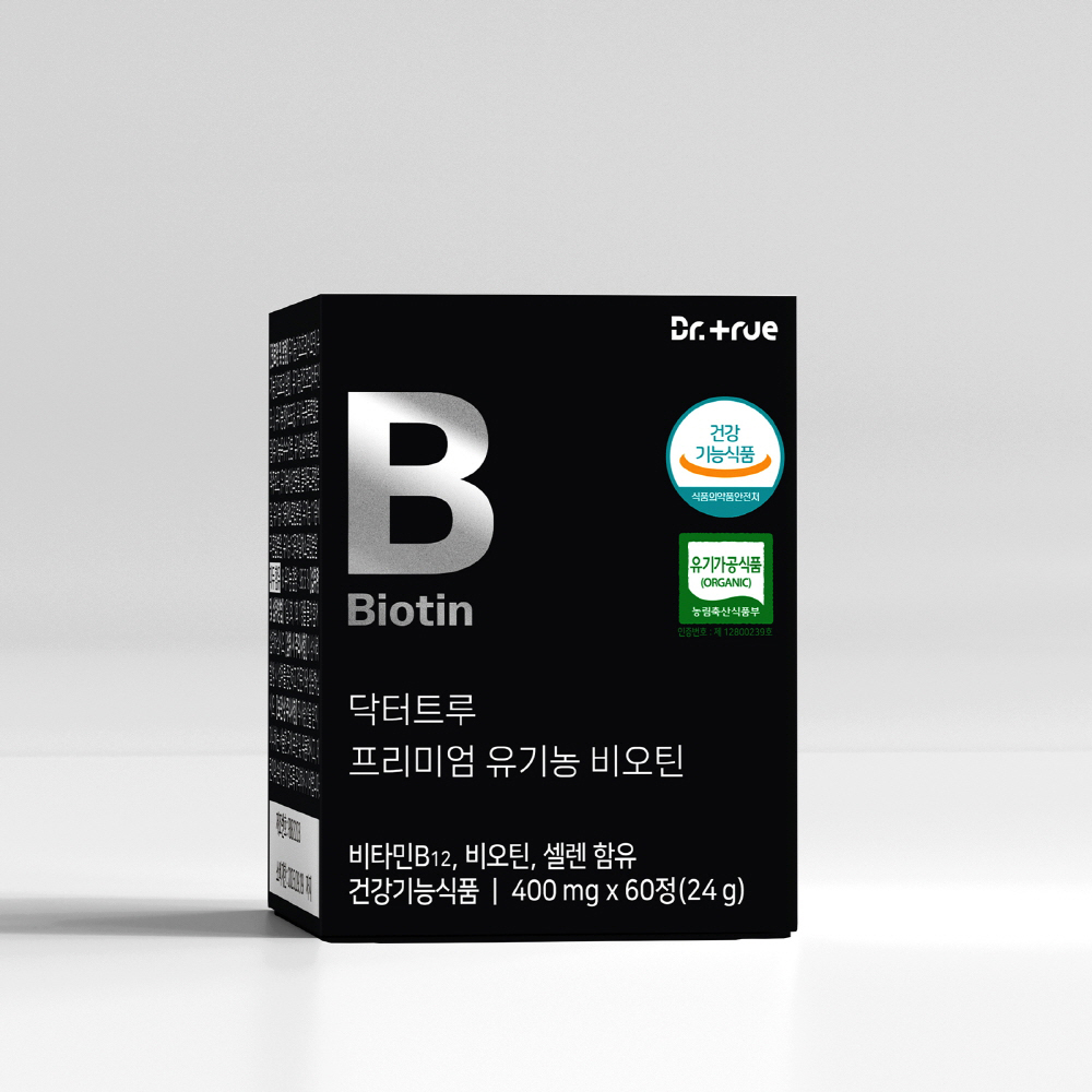 닥터트루 프리미엄 유기농 <b>비오틴</b> 400mg x 60정, 1개