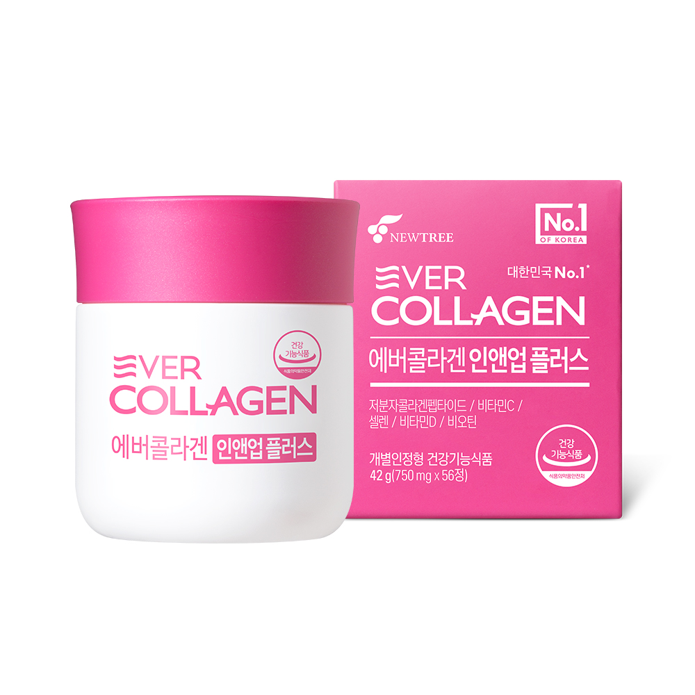 <b>에버콜라겐 인앤업 플러스</b> 750mg x 56정, 2개