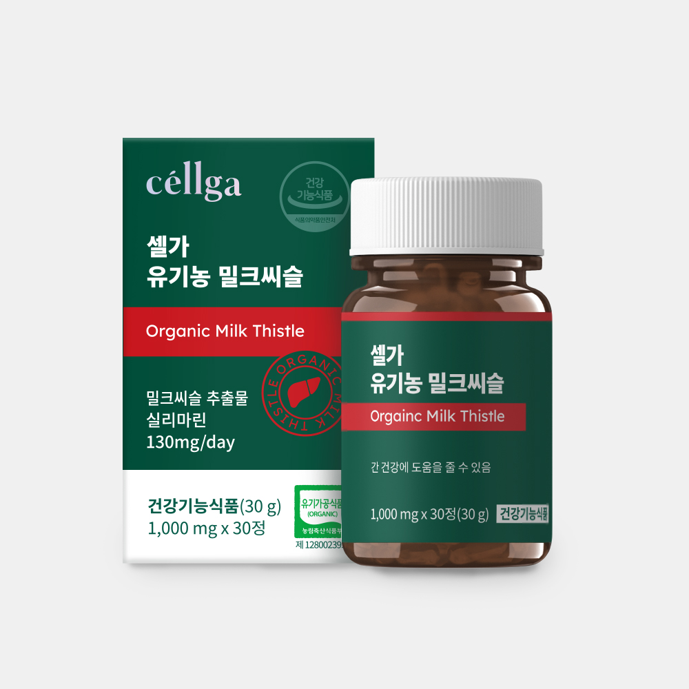 셀가 <b>유기농 밀크씨슬</b> 1000mg x 30정, 1개