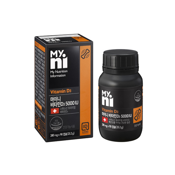 마이니 <b>비타민D3</b> 5000IU 280mg x 90캡슐, 1개