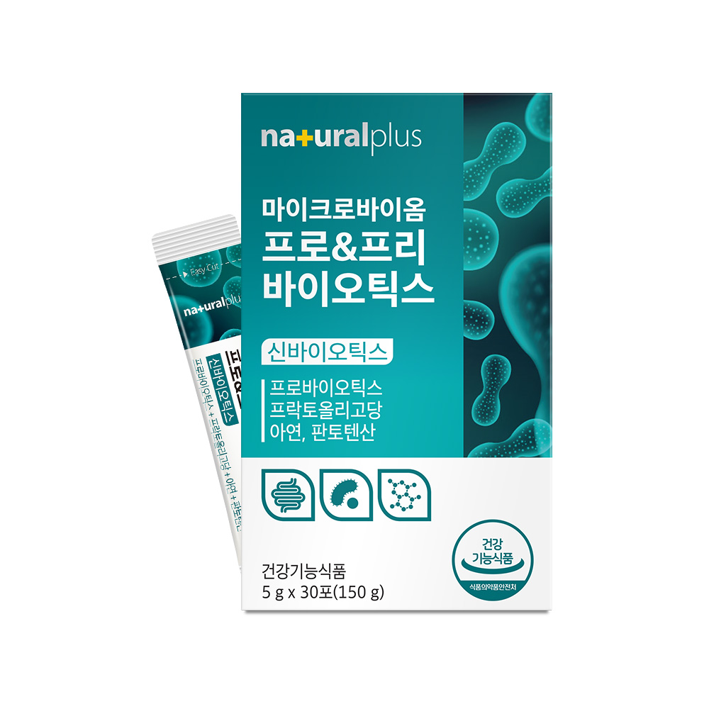 내츄럴플러스 마이크로바이옴 <b>프로 프리바이오틱스</b> 5g x 30포, 6개