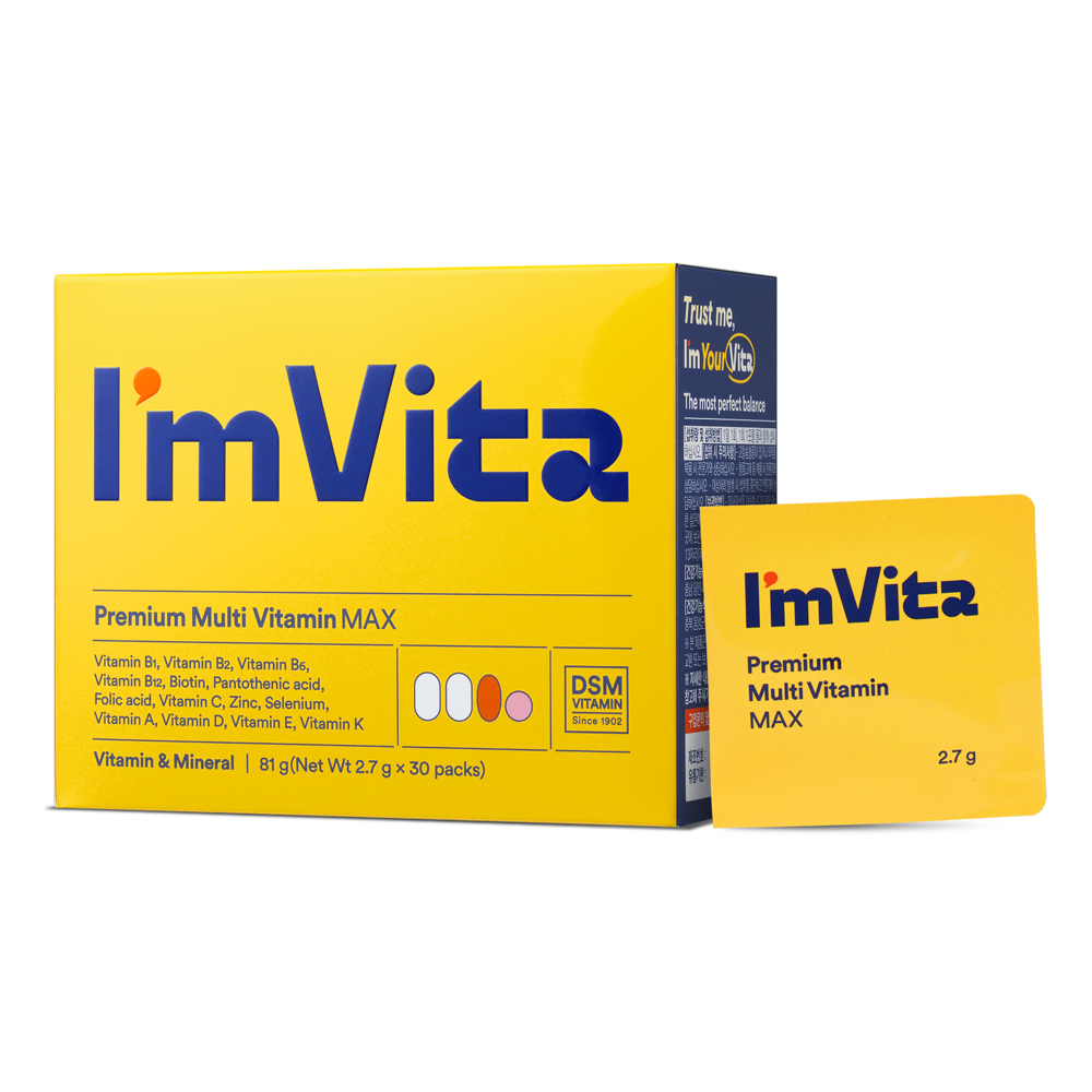 종근당건강 아임비타 <b>프리미엄 멀티비타민</b> 맥스 2.7g x 30포, 1개