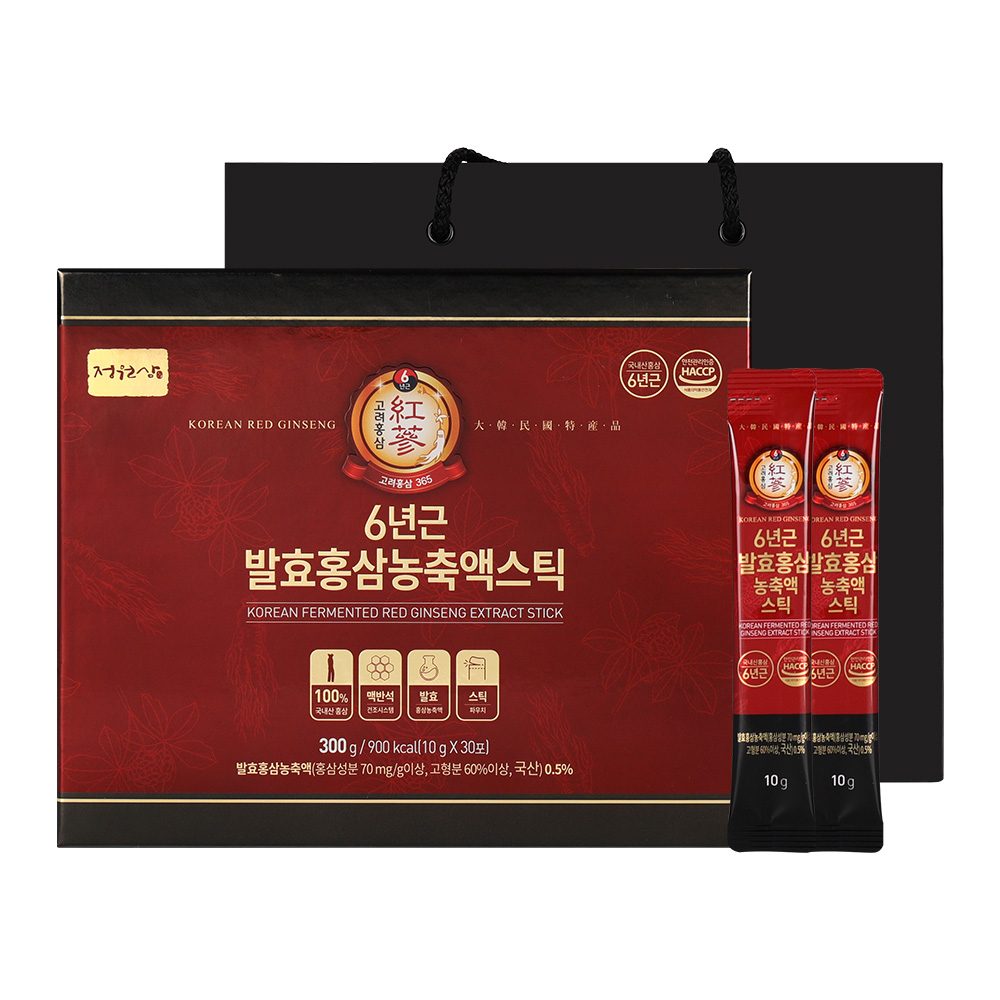 정원삼 6년근 발효홍삼 농축액스틱 10g x 30포, 1개