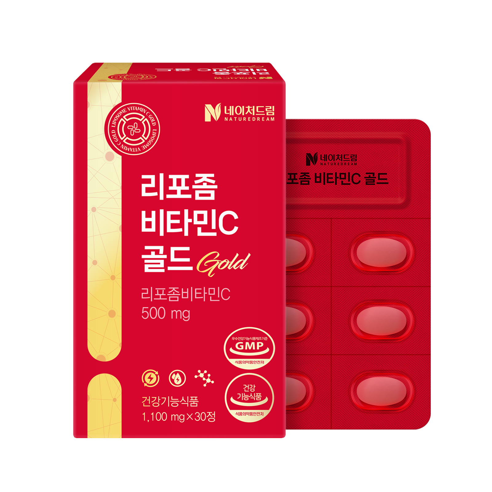 <b>네이처드림</b> 리포좀 비타민C 골드 1100mg x 30정, 1개