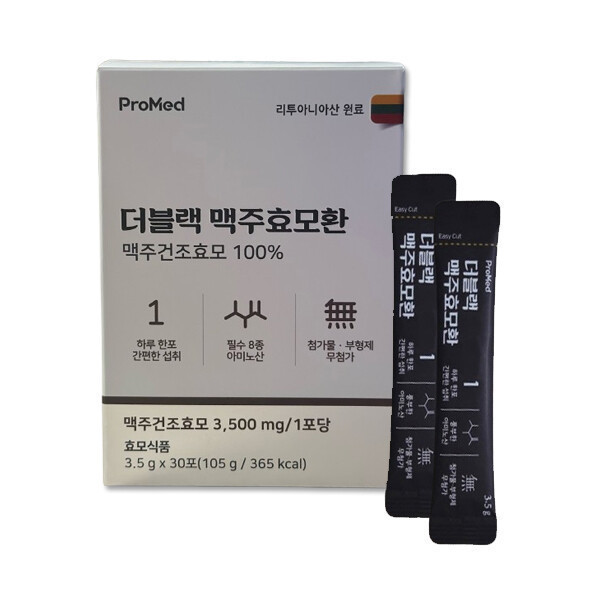 프로메드 <b>더블랙 맥주효모환</b> 3.5g x 30포, 1개