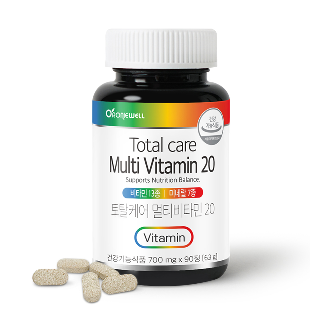 <b>로니웰</b> 토탈케어 멀티비타민 20 700mg x 90정, 4개