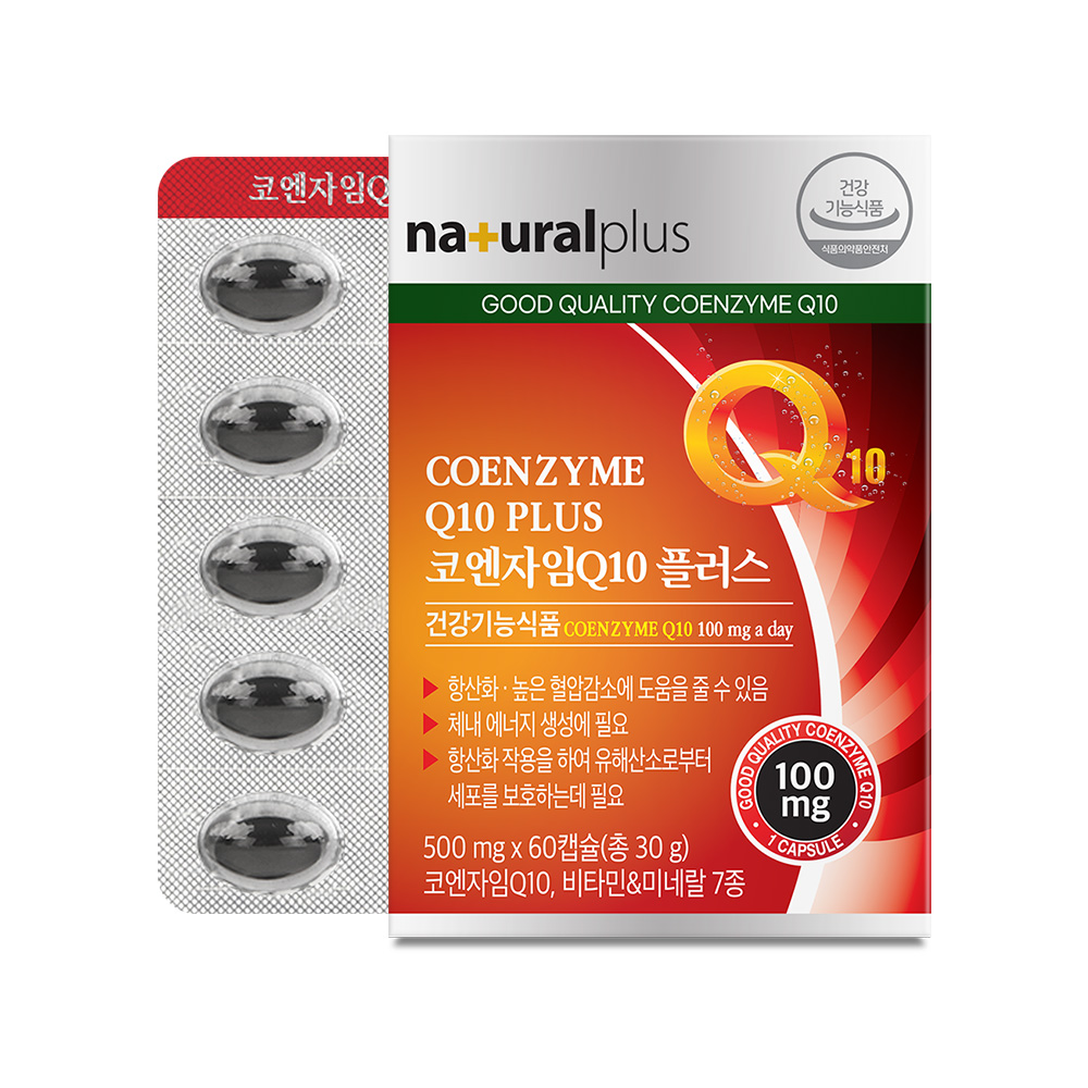 내츄럴플러스 코엔자임 Q10 플러스 500mg x 60캡슐, 3개