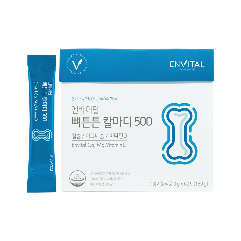 엔바이탈 뼈튼튼 칼마디 500 3g x 60포, 1개