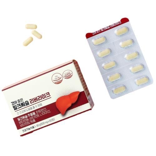 <b>코스</b>바이오 간에 좋은 밀크씨슬 리버라이크 800mg x 60정, 1개