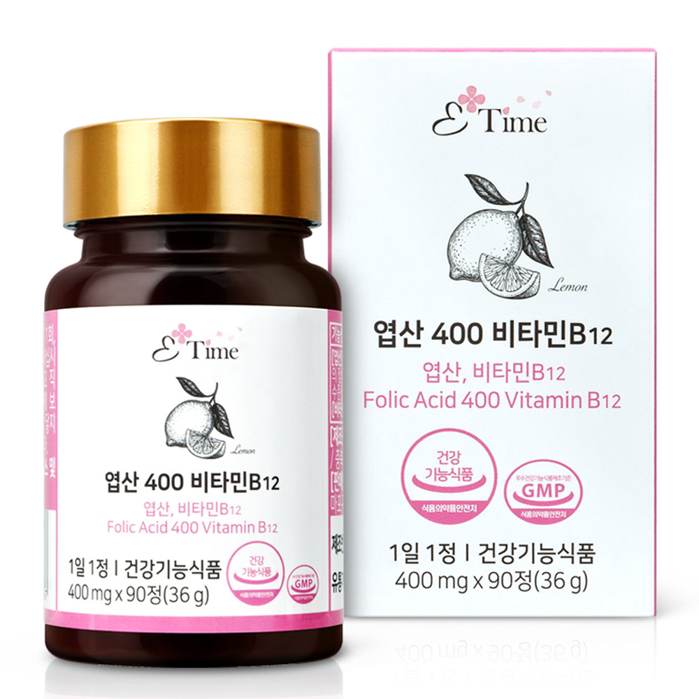 <b>바디스콥</b> 엽산 400 <b>비타민B12</b> 400mg x 90정, 1개