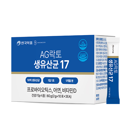 <b>안국약품</b> AG락토 생유산균17 2g x 30포, 6개