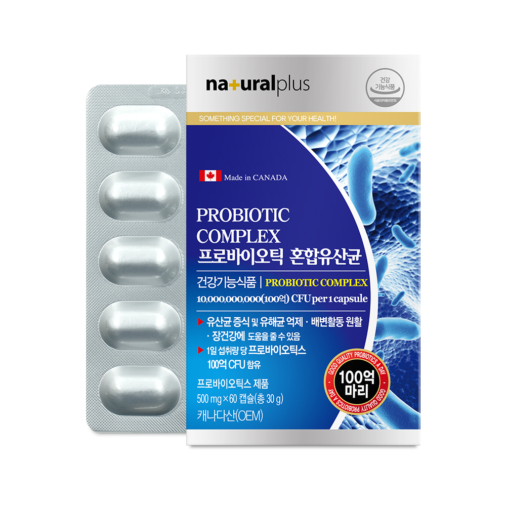 <b>내츄럴플러스</b> 프로바이오틱 혼합유산균 500mg x 60캡슐, 1개