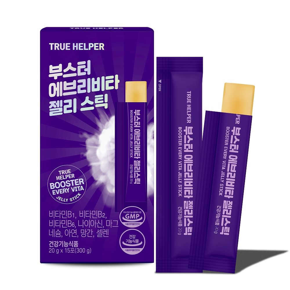 <b>트루</b>헬퍼 부스터 에브리비타 젤리 스틱 20g x 15포, 1개