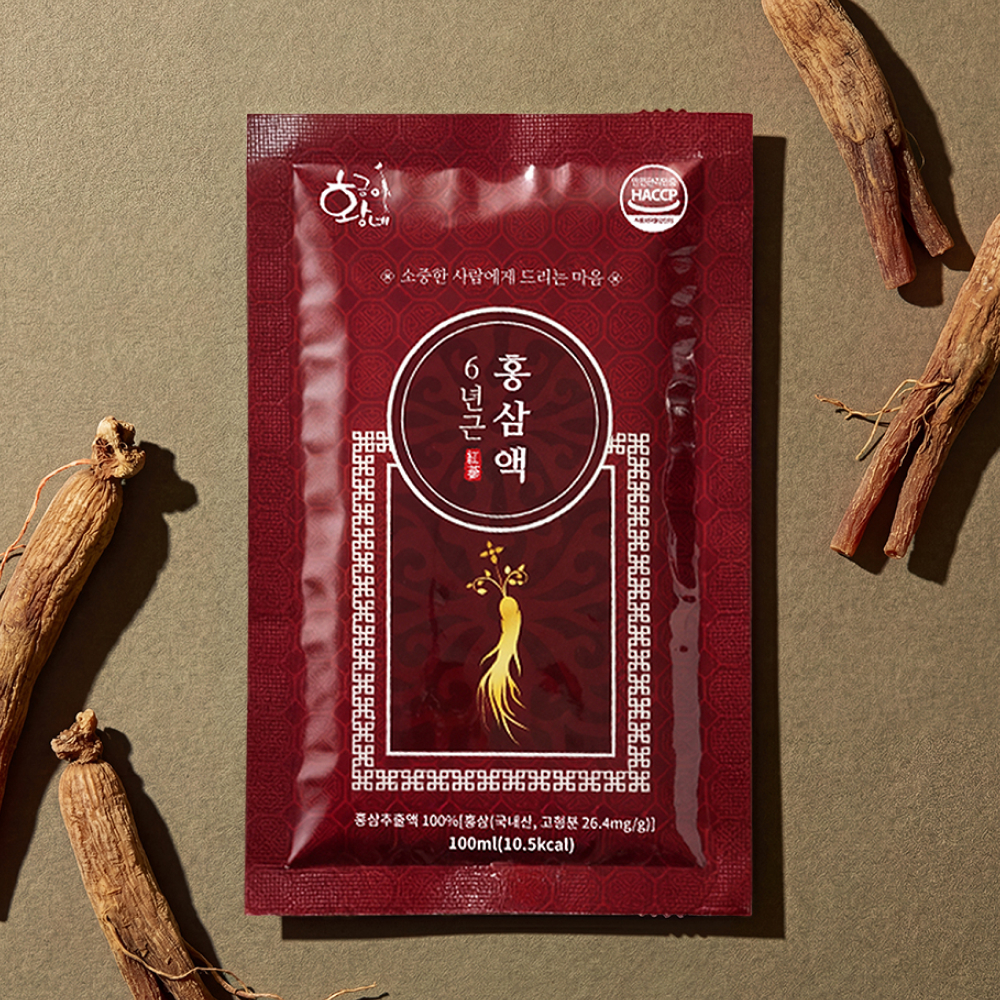황금이네 6년근 홍삼액 100ml x 30개입, 1개