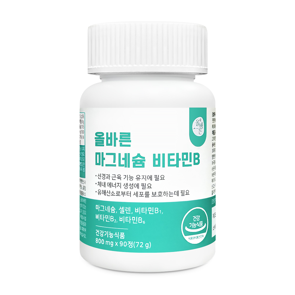 ALLBARUN 올바른 마그네슘 비타민B 800mg x 90정, 2개