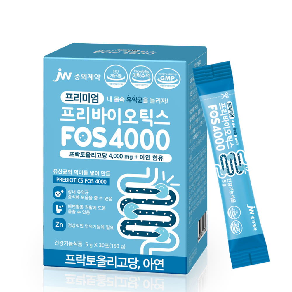 JW중외제약 <b>프리바이오틱스</b> FOS 4000 5g x 30포, 3개