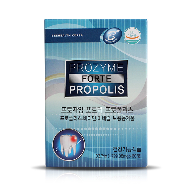 <b>비헬스</b>코리아 프로자임 포르테 <b>프로폴리스</b> 1729.08mg x 60정, 1개