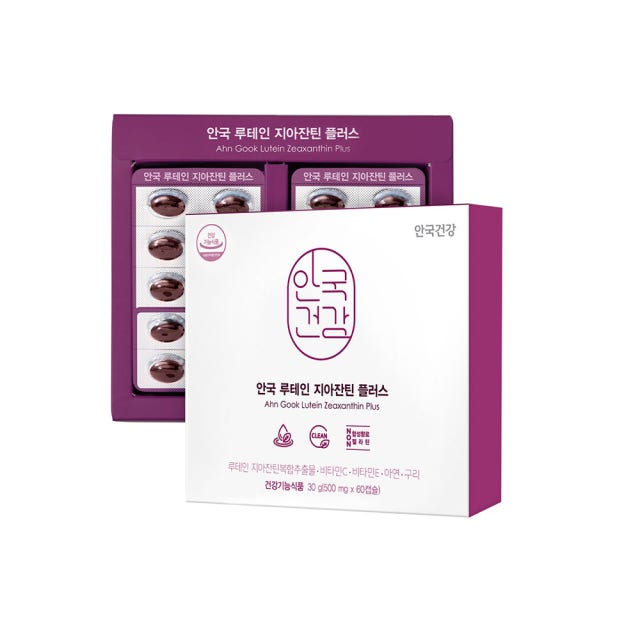 안국건강 안국 루테인 지아잔틴 플러스 500mg x 60캡슐, 1개