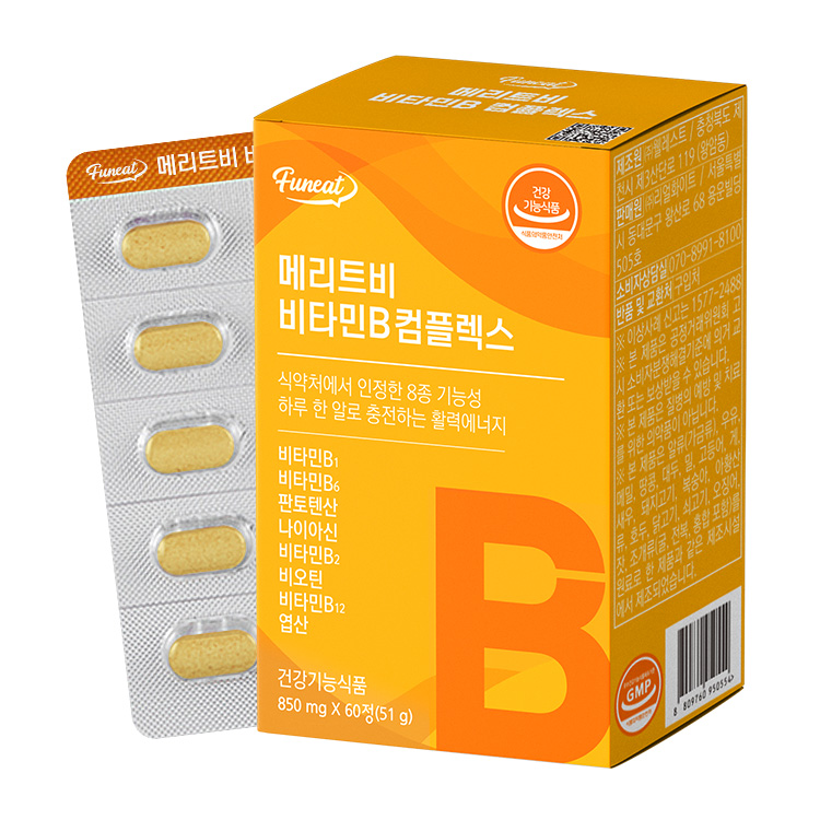 퍼니트 메리트비 비타민B 컴플렉스 850mg x 60정, 6개