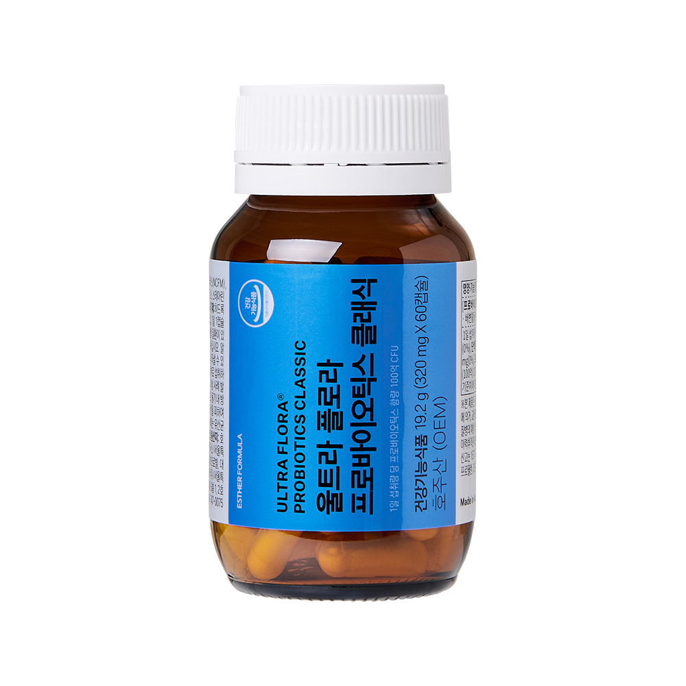 <b>에스더포뮬러</b> 울트라 플로라 프로바이오틱스 클래식 500mg x 60캡슐, 4개