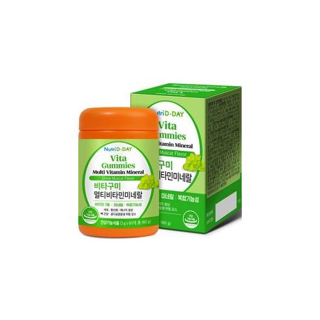 뉴트리디데이 비타구미 멀티비타민 미네랄 3g x 60구미, 3개