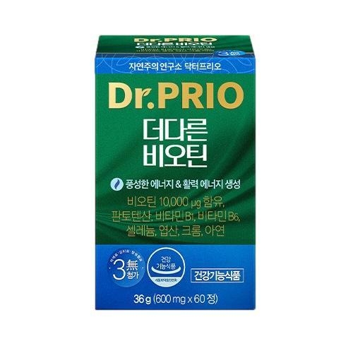 닥터프리오 <b>더다른 비오틴</b> 600mg x 60정, 1개
