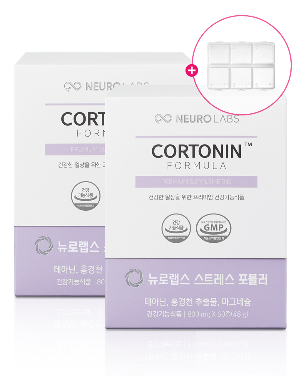뉴로랩스 프리미엄 <b>스트레스</b> 포뮬러 800mg x 60정, 1개