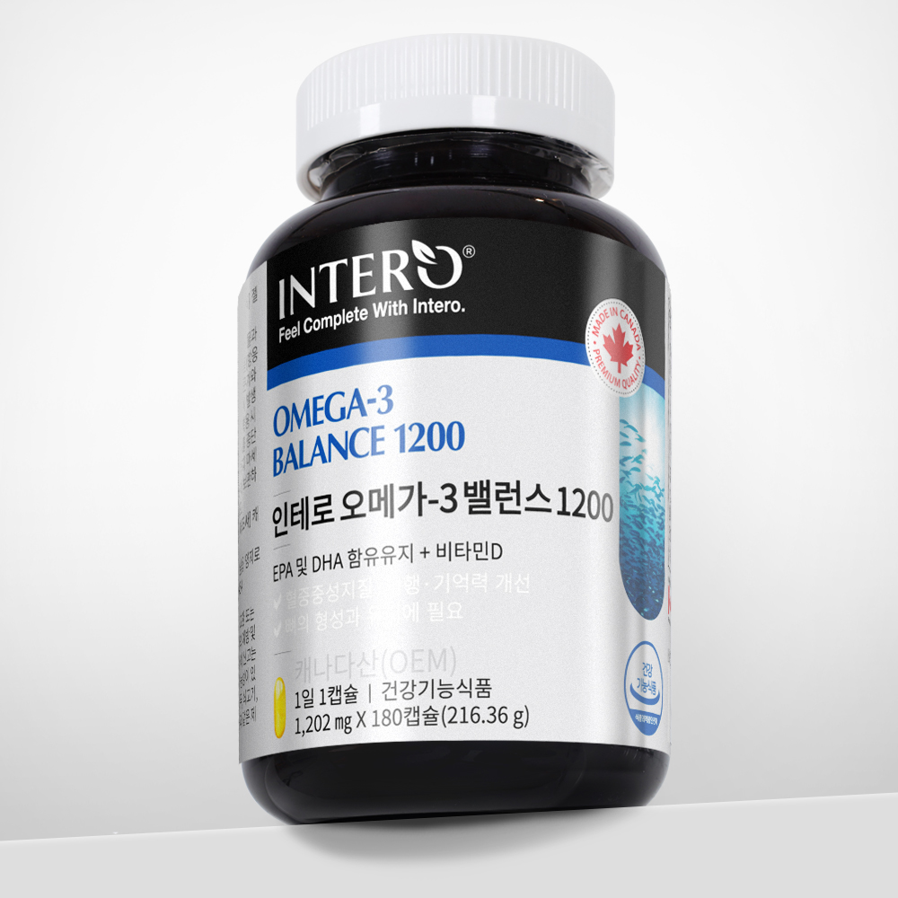 인테로 <b>오메가3</b> 밸런스 1200 1204mg x 180캡슐, 1개