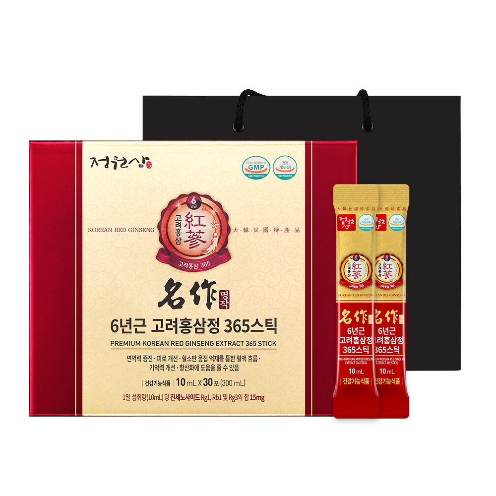 정원삼 6년근 고려홍삼정 365스틱 명작 10ml x 30포, 1개