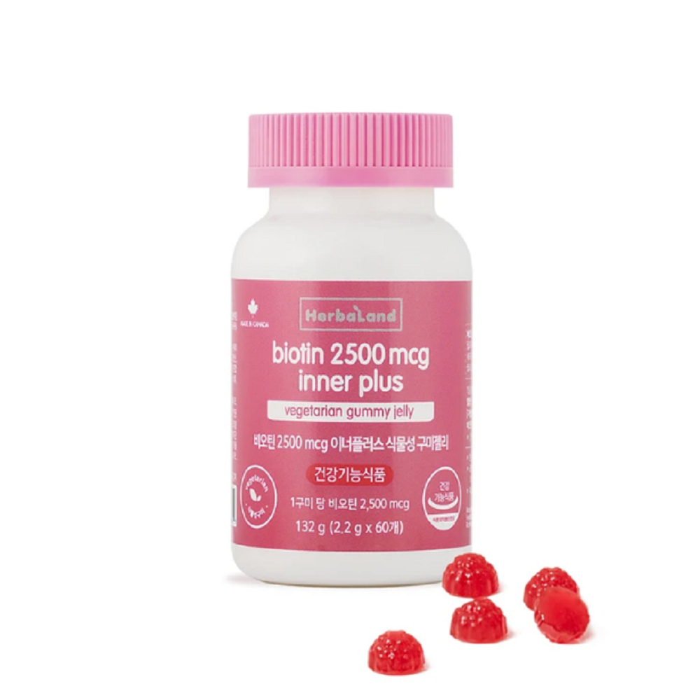 허벌랜드 <b>비오틴</b> 이너플러스 2.2g x 60구미, 1개