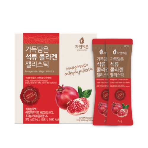 자연에온 가득담은 석류 콜라겐 젤리스틱 25g x 15포, 1개