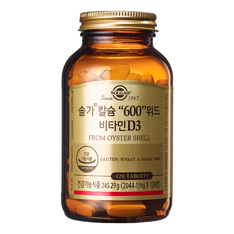 솔가 <b>칼슘</b> <b>600</b> 위드 비타민 D3 2000mg x 120정, 1개