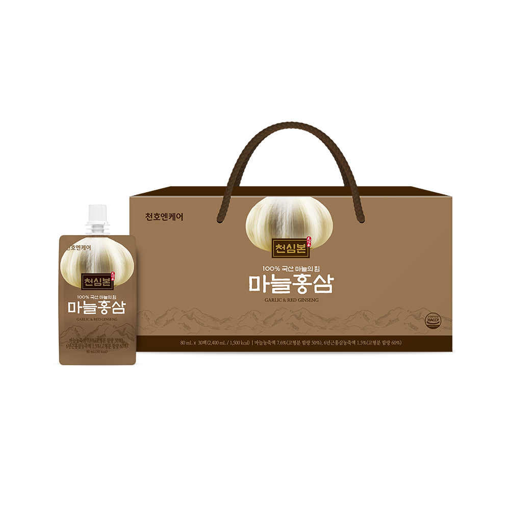 천호엔케어 천심본 마늘홍삼 80ml x 30포, 3개