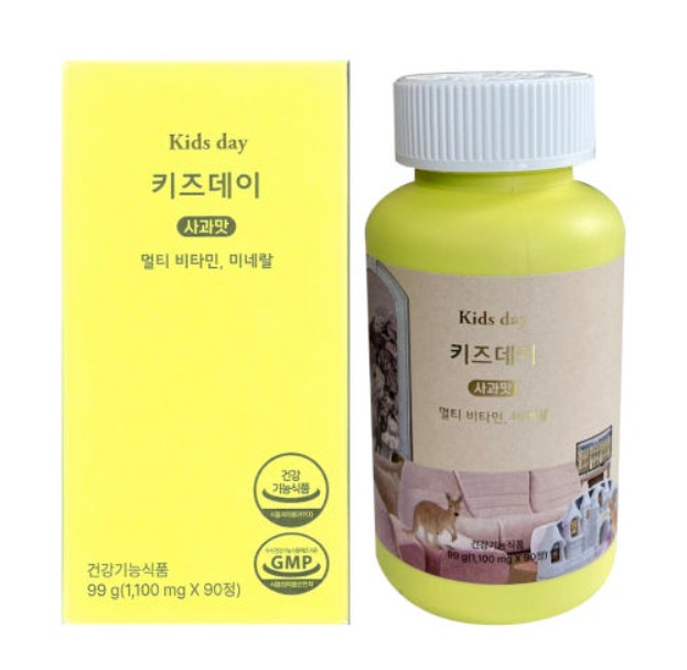 <b>베러데이 키즈데이</b> 사과맛 1100mg x 90캡슐, 1개