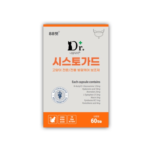 냐옹닥터 <b>시스토</b>가드 고양이 방광케어 보조제 260mg x 60캡슐, 1개