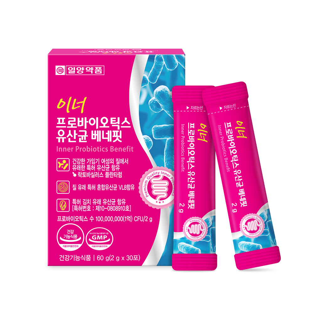 일양약품 이너 프로바이오틱스 유산균 베네핏 2g x 30포, 2개