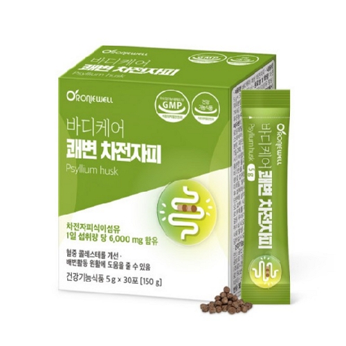 로니웰 바디케어 쾌변 <b>차전자피</b> 5g x 30포, 6개